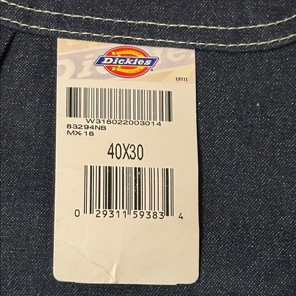 Dickies Men's Dark Blue Denim Overalls size 40x 30 - Picture 9 of 13